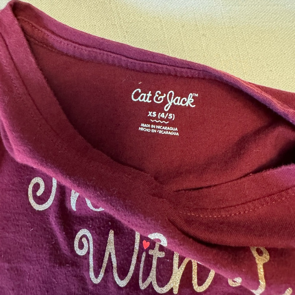 Cat & Jack | Thankful with a Grateful Heart Graphic T-Shirt | XS (4/5) - Picture 3 of 3